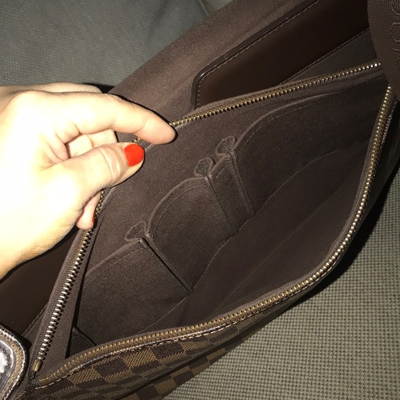 Louis Vuitton Brown Checkered Laptop Bag - Picture 7 of 8